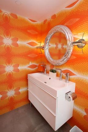 2023洗手间墙纸颜色搭配效果图片
