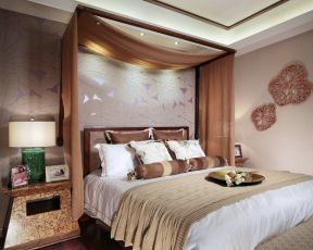 2023东南亚别墅卧室床缦装修设计图片