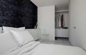 二室一厅新房卧室黑白布置效果图2023