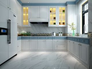 2023法式厨房橱柜门板颜色搭配设计图片