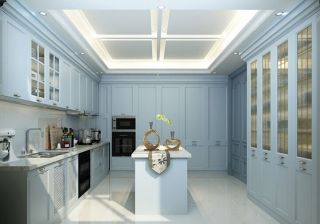 别墅室内法式厨房设计图2023