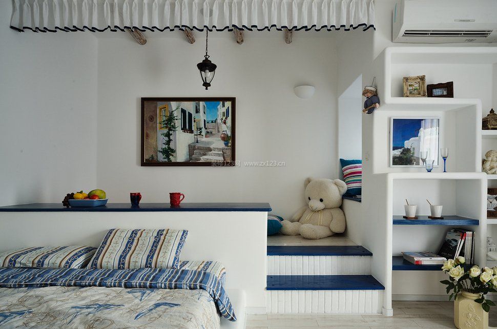 地中海式风格卧室错层装饰图片