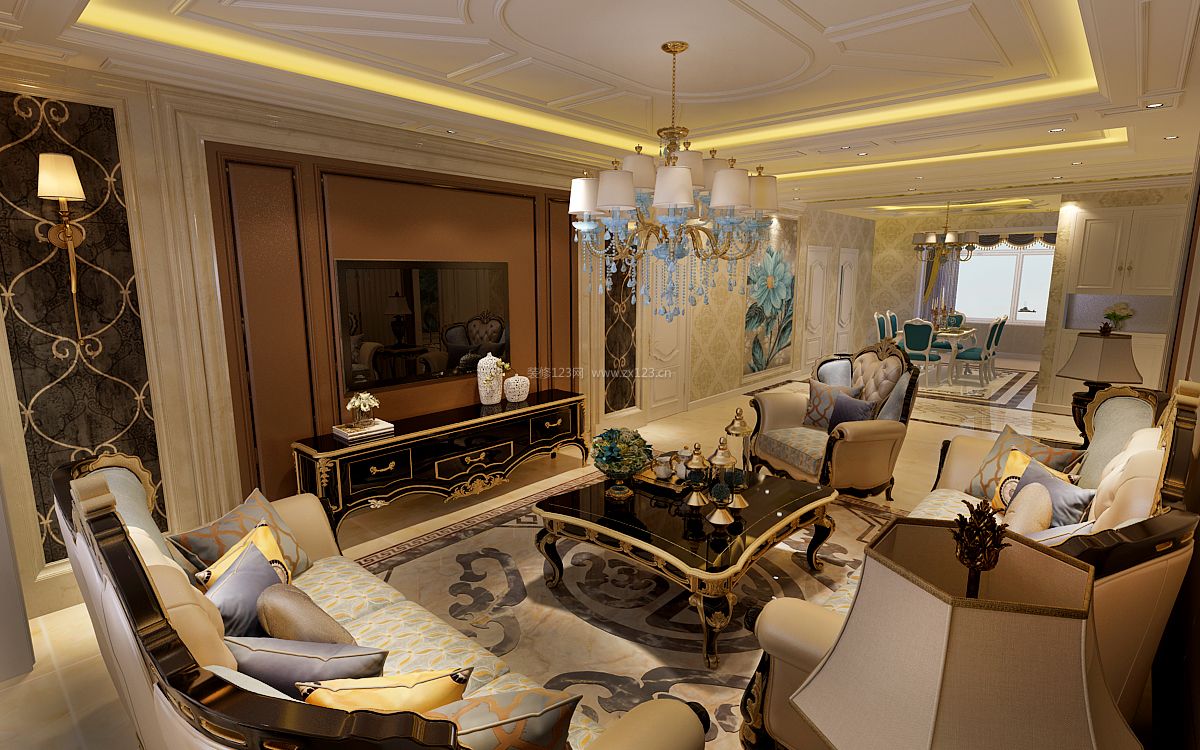 2022欧式新古典风格两室两厅装修实景图