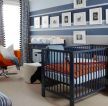 儿童房婴儿床蓝色设计效果图