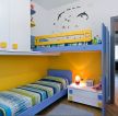 儿童房蓝色单人床造型装饰效果图