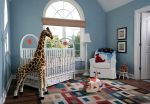 儿童房婴儿卧室蓝色效果图