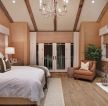 北美风情风格卧室木地板装潢设计