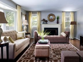 北美风情风格客厅沙发床装饰图