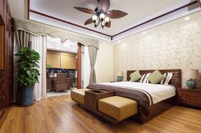 2023东南亚家居卧室木地板效果图