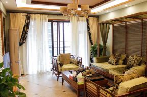 2023东南亚家居客厅沙发装修效果图