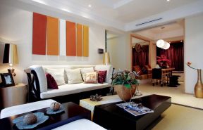 2023东南亚家居客厅沙发背景墙效果图