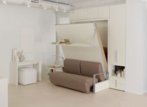 小户型室内家具壁柜床设计图片2023