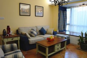 地中海房屋客厅双人沙发装饰设计