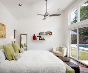 现代卧室风扇灯简单装饰图片