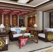 复古中式客厅茶几装饰图片2023
