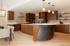 2023时尚风格开放式厨房木地板