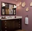 洗手间紫色系背景墙面装潢图片