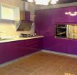 紫色系现代厨房壁柜图片