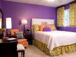 紫色系欧式卧室墙面颜色图片
