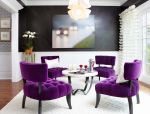 休闲区紫色系椅子图片