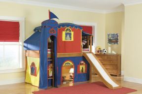 英伦风格儿童卧室家具滑梯图片