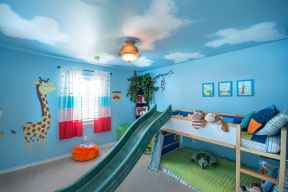 儿童卧室滑梯装潢设计效果图片