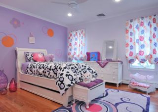 紫色系儿童卧室图片大全欣赏