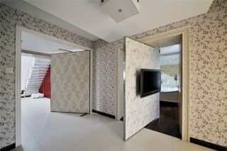 住宅房屋电视墙隐形门设计