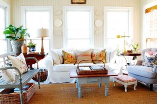 2023温馨客厅地毯与沙发搭配图片