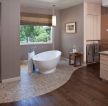 淋浴房装修竹木地板图片