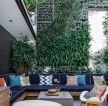 阳台休闲区植物墙设计效果图