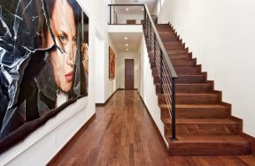 家庭楼梯竹木地板装修图片