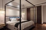 中式风格住宅公寓卧室四柱床装修