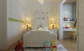 2023现代美式风格孩子卧室装修效果图片