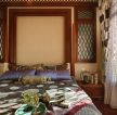 东南亚风格家居卧室床头设计图