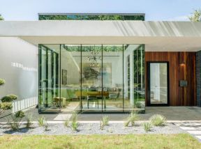 现代别墅玻璃屋造型装修效果图