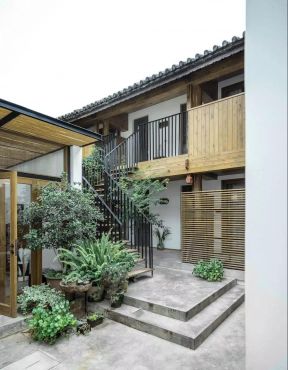 2023清新日式风格庭院设计装修效果图