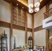 东南亚风格复式别墅客厅吊顶图片