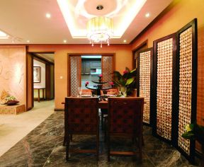 东南亚风格饭厅吊顶水晶灯图片
