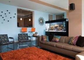 家装客厅鱼缸造景设计图欣赏