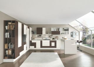 2023现代家装开放式厨房烤漆橱柜