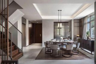 2023中式别墅豪宅餐厅餐桌椅子