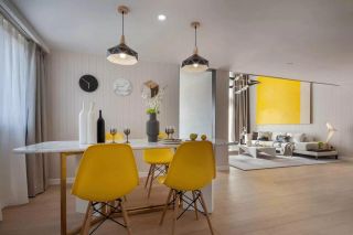 2023一居室家装设计餐厅椅子颜色搭配