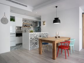 北欧家居设计风格开放式厨房餐厅装修效果图