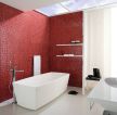 2023浴室红色背景墙图片