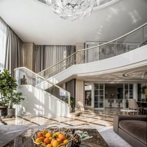 豪宅别墅 2020客厅楼梯装修效果图大全图片