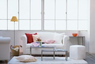 宜家家庭白色布艺沙发装修效果图