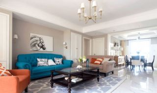 简美式风格客厅组合沙发装修图片