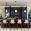 家庭式酒吧台整体设计装修效果图