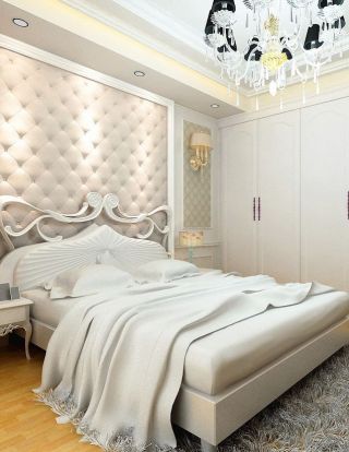 2023古典卧室床头背景墙装修设计